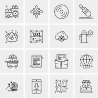 16 Universal Business Icons Vector Creative Icon Illustration to use in web and Mobile Related project