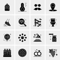 16 iconos de negocios universales vector ilustración de icono creativo para usar en proyectos relacionados con la web y dispositivos móviles