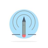 Learning Pencil Education Tools Abstract Circle Background Flat color Icon vector