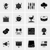 16 Universal Business Icons Vector Creative Icon Illustration to use in web and Mobile Related project