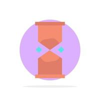 Hourglass Time Timer Watch Sand Abstract Circle Background Flat color Icon vector