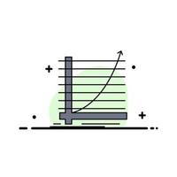 flecha gráfico curva experiencia objetivo color plano icono vector