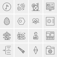 16 Universal Business Icons Vector Creative Icon Illustration to use in web and Mobile Related project