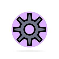 Gear Setting Wheel Abstract Circle Background Flat color Icon vector