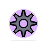 Gear Setting Wheel Abstract Circle Background Flat color Icon vector