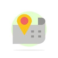 Map Navigation Location Abstract Circle Background Flat color Icon vector