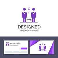 Creative Business Card and Logo template Dna Cloning Patient Hospital Health Vector Illustration