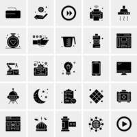 25 iconos de negocios universales vector ilustración de icono creativo para usar en proyectos relacionados con la web y dispositivos móviles