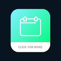calendario día fecha año aplicación móvil botón versión de línea android e ios vector