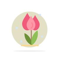 Flora Floral Flower Nature Rose Abstract Circle Background Flat color Icon vector