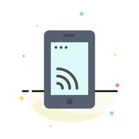 Mobile Cell Wifi Service Abstract Flat Color Icon Template vector