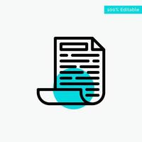 File Design Document turquoise highlight circle point Vector icon