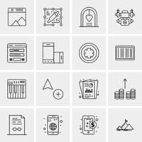 16 Universal Business Icons Vector Creative Icon Illustration to use in web and Mobile Related project