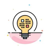 Data Insight Light Bulb Abstract Flat Color Icon Template vector