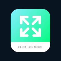 Arrow Direction Move Mobile App Button Android and IOS Glyph Version vector