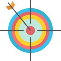 Focus Board Dart Arrow Target  Flat Color Icon Vector icon banner Template