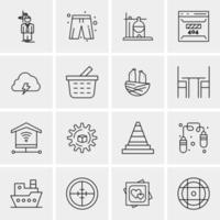 16 Universal Business Icons Vector Creative Icon Illustration to use in web and Mobile Related project