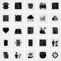 25 iconos de negocios universales vector ilustración de icono creativo para usar en proyectos relacionados con la web y dispositivos móviles