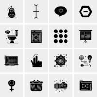 16 Universal Business Icons Vector Creative Icon Illustration to use in web and Mobile Related project