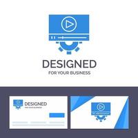 Creative Business Card and Logo template Video Play Setting Design Vector Illustration