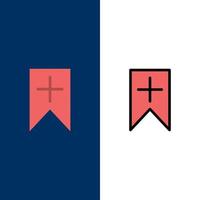 Tag Plus Interface User  Icons Flat and Line Filled Icon Set Vector Blue Background