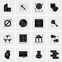 16 iconos de negocios universales vector ilustración de icono creativo para usar en proyectos relacionados con la web y dispositivos móviles