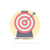 Aim focus goal target targeting Flat Color Icon Vector