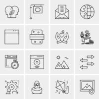 16 Universal Business Icons Vector Creative Icon Illustration to use in web and Mobile Related project