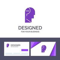 Creative Business Card and Logo template Confuse Confuse Brain Confuse Mind Question Vector Illustration