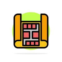 Map Construction Building Abstract Circle Background Flat color Icon vector
