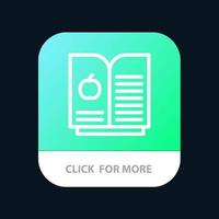 Book Apple Science Mobile App Button Android and IOS Line Version vector