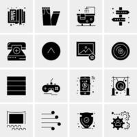 16 iconos de negocios universales vector ilustración de icono creativo para usar en proyectos relacionados con la web y dispositivos móviles