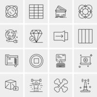 16 Universal Business Icons Vector Creative Icon Illustration to use in web and Mobile Related project