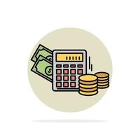 Money Dollar Calculator Balance Abstract Circle Background Flat color Icon vector