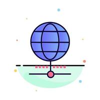 Globe Internet Browser World Abstract Flat Color Icon Template vector