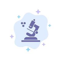 Biology Microscope Science Blue Icon on Abstract Cloud Background vector