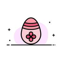 Decoration Easter Easter Egg Egg  Business Flat Line Filled Icon Vector Banner Template