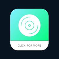 Cd Dvd Studio Mobile App Button Android and IOS Glyph Version vector