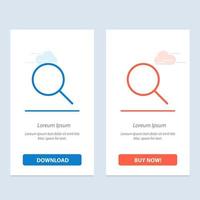 Search Research Basic Ui  Blue and Red Download and Buy Now web Widget Card Template vector