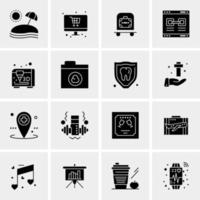 16 Universal Business Icons Vector Creative Icon Illustration to use in web and Mobile Related project