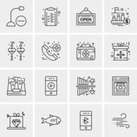 16 Universal Business Icons Vector Creative Icon Illustration to use in web and Mobile Related project