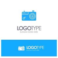 Camera Image Picture Photo Blue Logo vector