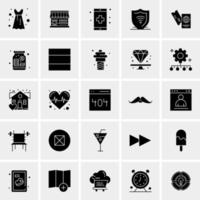 25 iconos de negocios universales vector ilustración de icono creativo para usar en proyectos relacionados con la web y dispositivos móviles