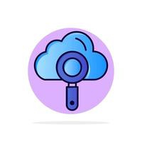 Cloud Computing Search Find Abstract Circle Background Flat color Icon vector