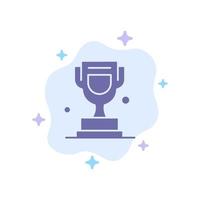 Award Cup Trophy Canada Blue Icon on Abstract Cloud Background vector