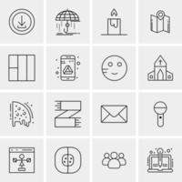 16 Universal Business Icons Vector Creative Icon Illustration to use in web and Mobile Related project