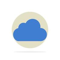 almacenamiento de datos en la nube icono de color plano de fondo de círculo abstracto nublado vector