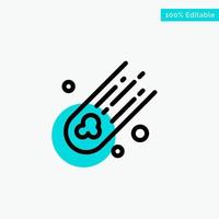 Asteroid Comet Space turquoise highlight circle point Vector icon