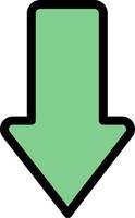 Arrow Arrows Down Download  Flat Color Icon Vector icon banner Template