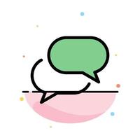 Chatting Chat Sms Mail Abstract Flat Color Icon Template vector